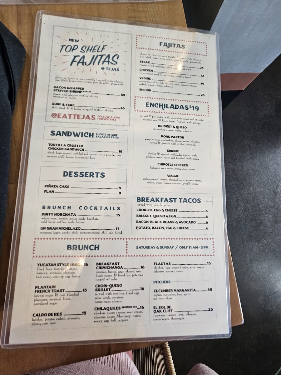 Menu - Tejas photo 2
